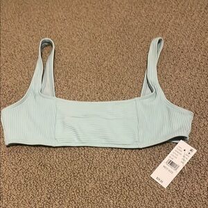 PacSun Blue Bikini Top with Ribbed Texture